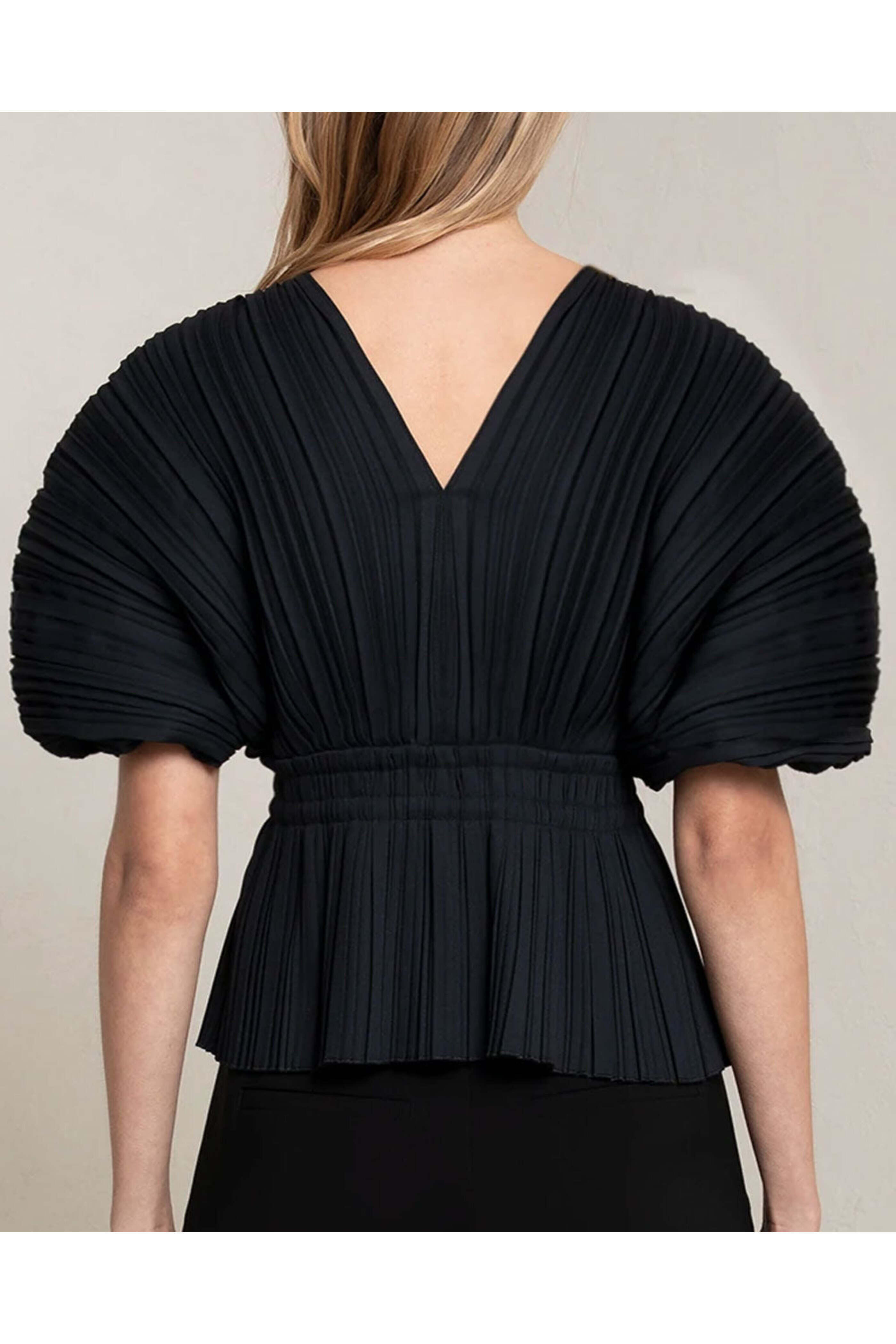 A.L.C. - Black Pleated Stella Top