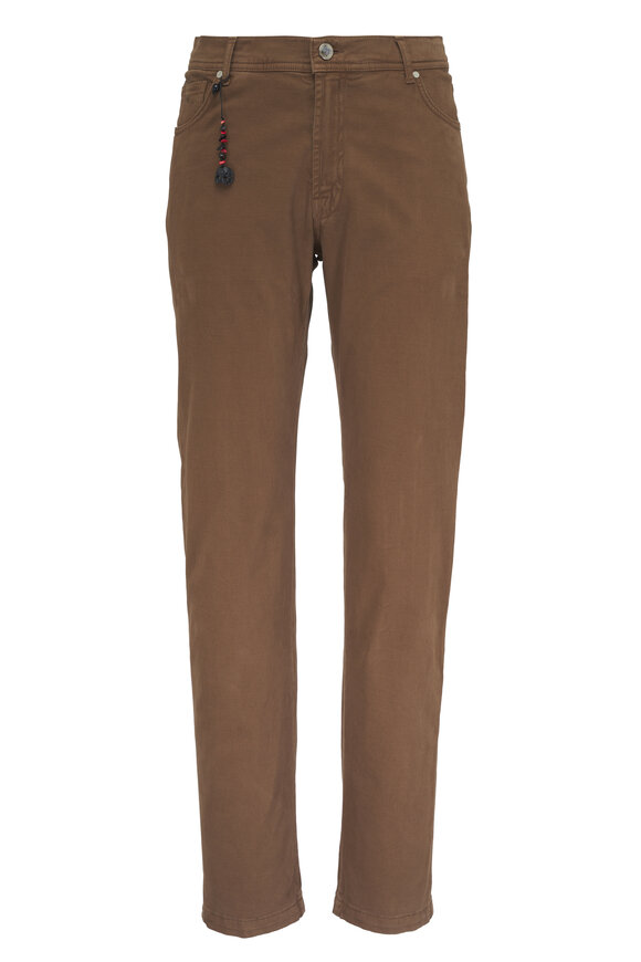 Marco Pescarolo Nerano Tan Lux Drill Five Pocket Pant - view 1