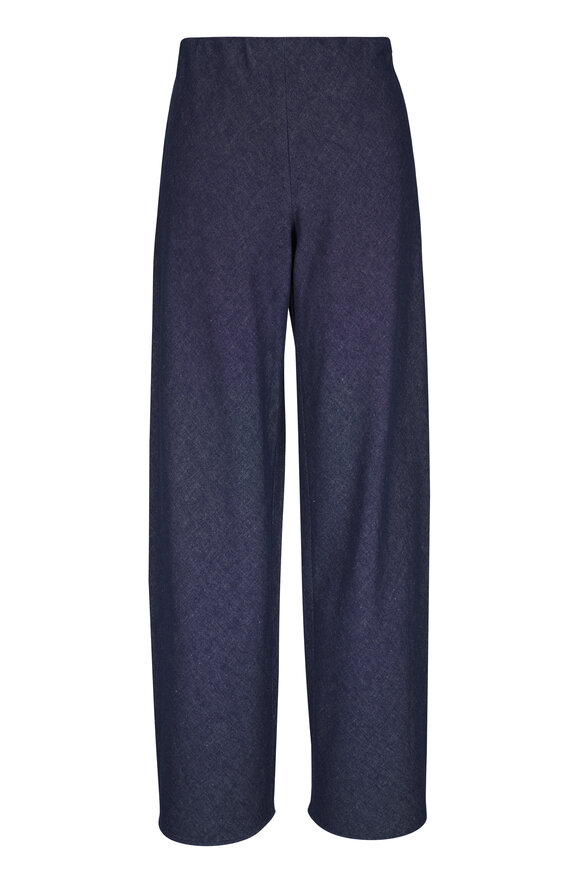 Vince Colette Indigo Chambray Cotton & Linen Bias Pant - view 1