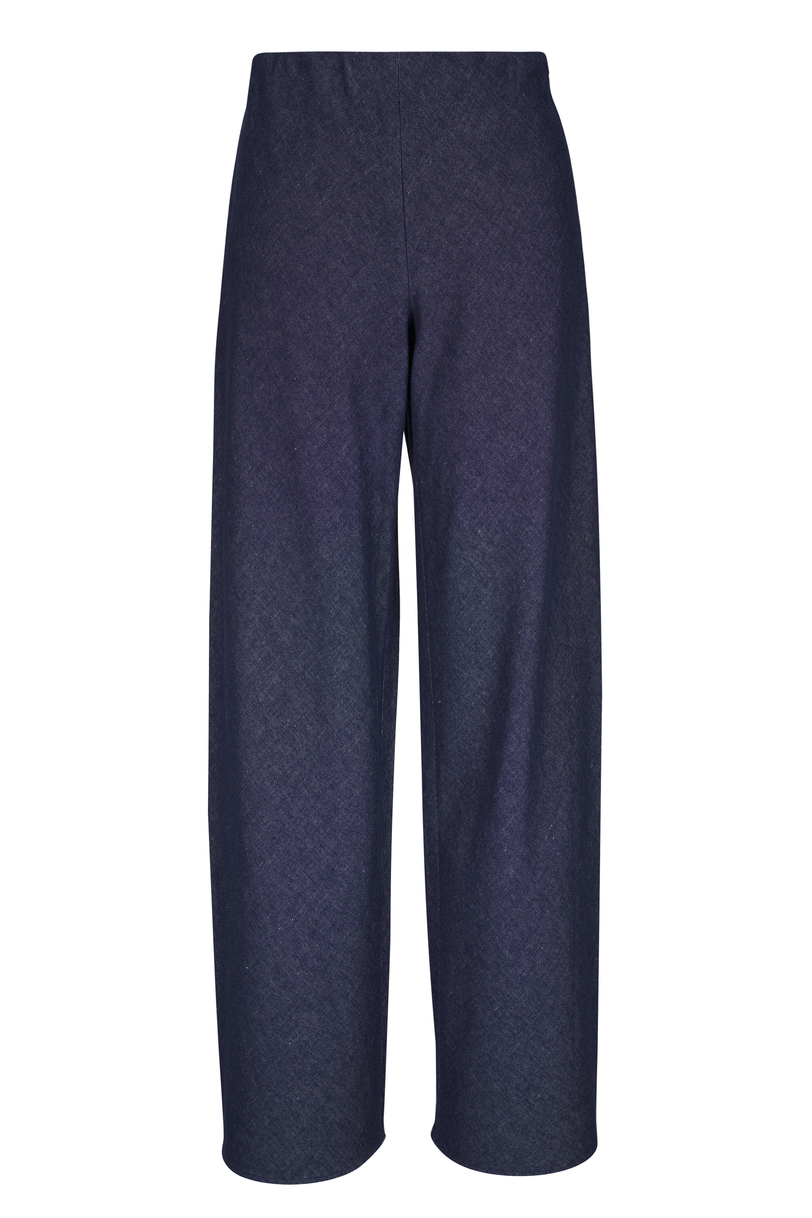 Vince - Colette Indigo Chambray Cotton & Linen Bias Pant - view 1