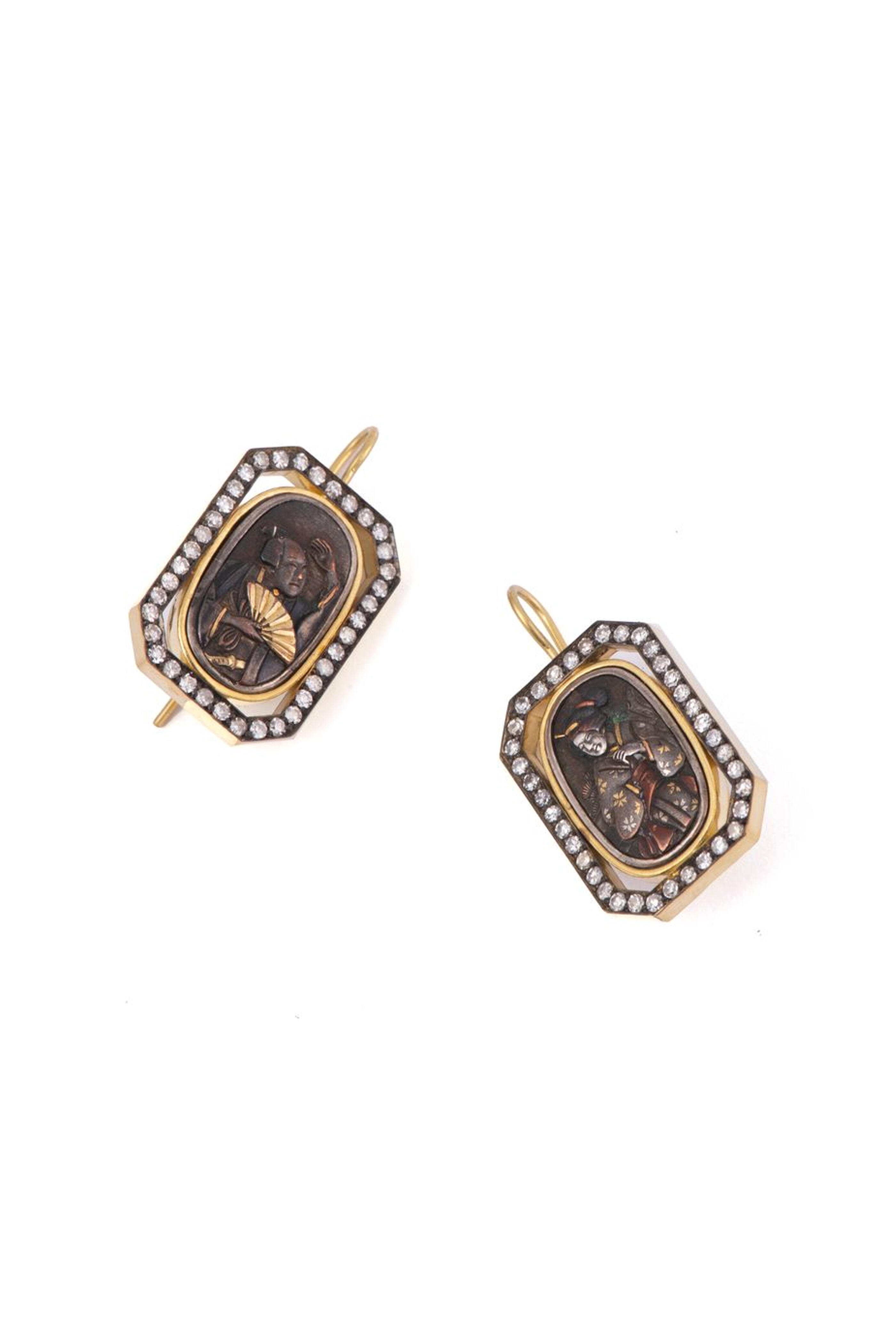 Sylva & Cie - Shakudo Earrings