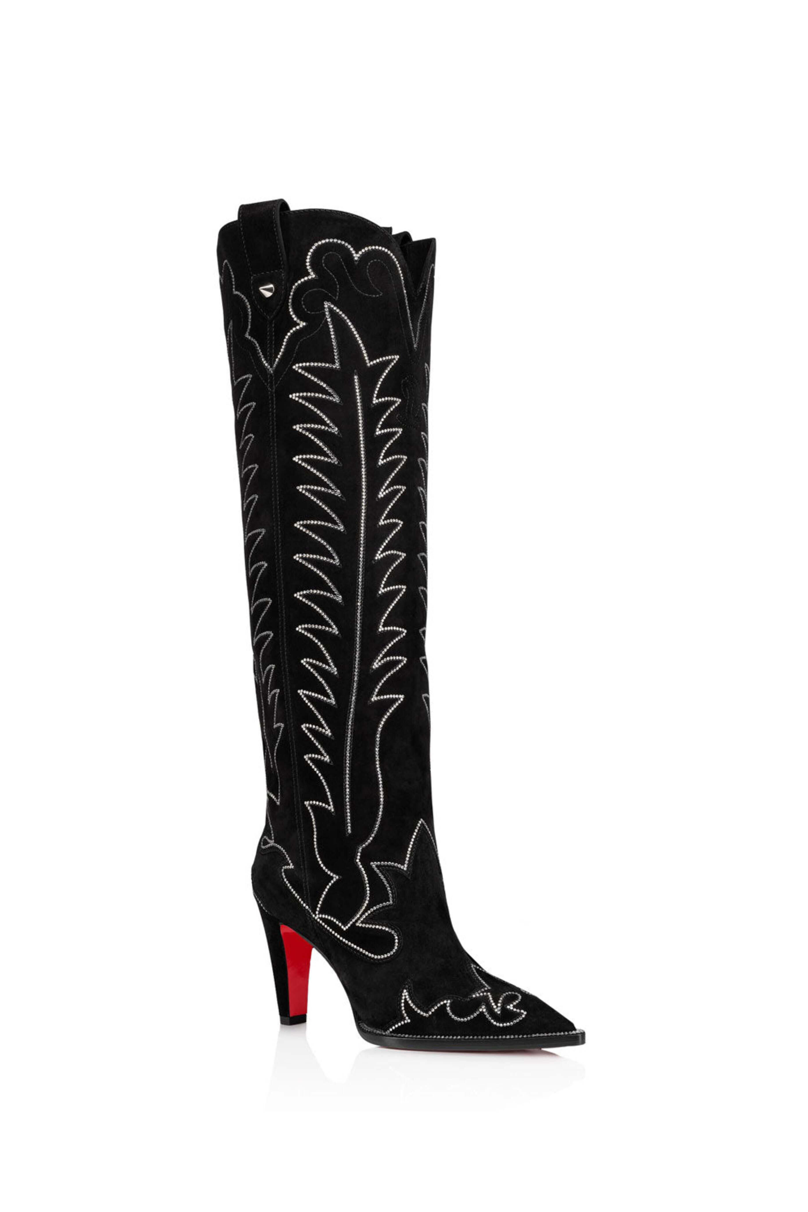 shanti♡ Christian Louboutin - Santia Botta Strass 85mm Western Boot