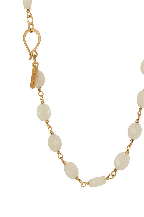 Mindy Fox - 18K Celadon Moonstone Necklace