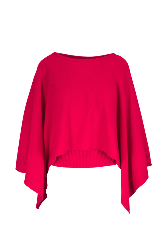 Carolina Herrera Herrera Red Cashmere Cape Sweater