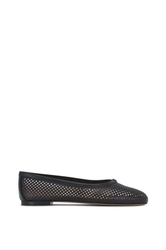 Chloé - Marcie Black Perforated Leather Ballet Flat