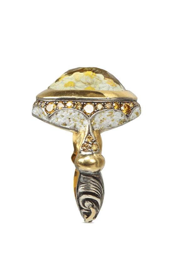 Sevan Bicakci Lemon Topaz Daisy Rock Ring - view 5