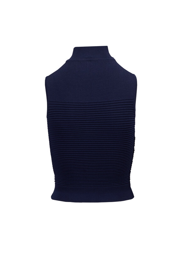 Edeline Lee Sylvia Navy Blue Knit Tank - view 2