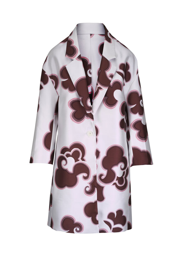 Dorothee Schumacher Floral Statement Off White & Chocolate Coat