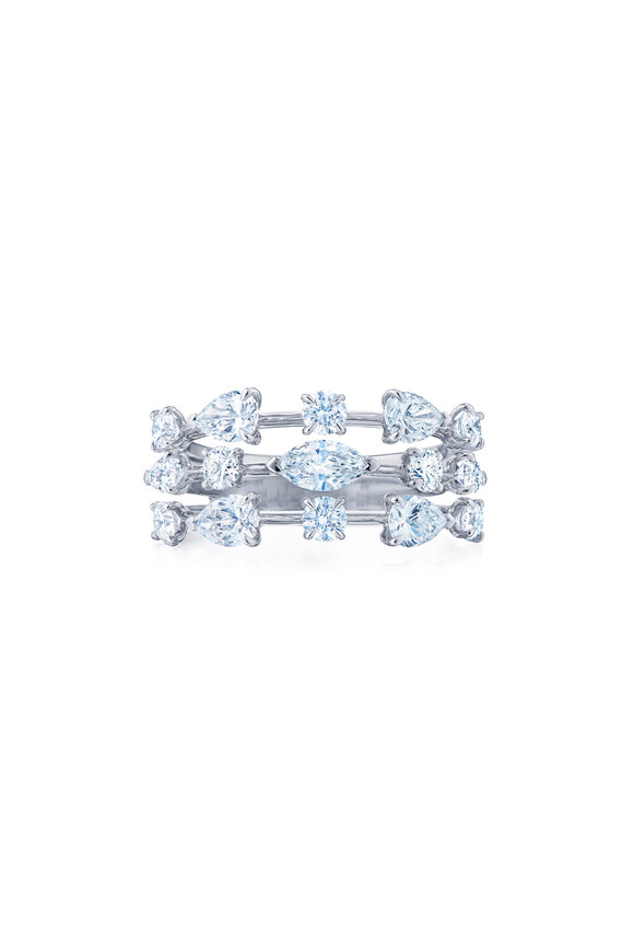 Kwiat - Starry Night 3 Row Fancy Shape Diamond Ring