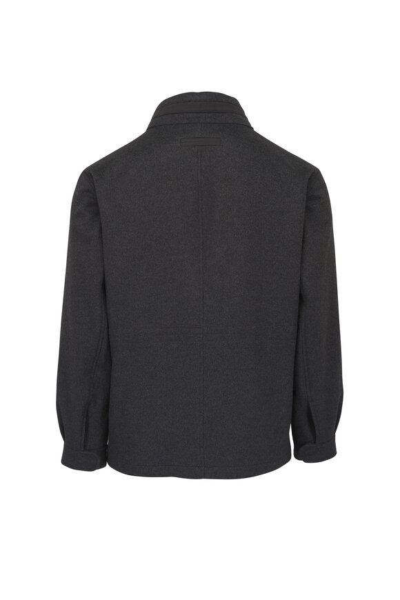 Zegna Elements Charcoal Oasi Cashmere Car Coat - view 2