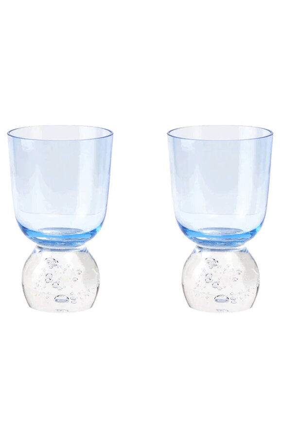 Misette Candy Blue Bubble Glass Tumbler
