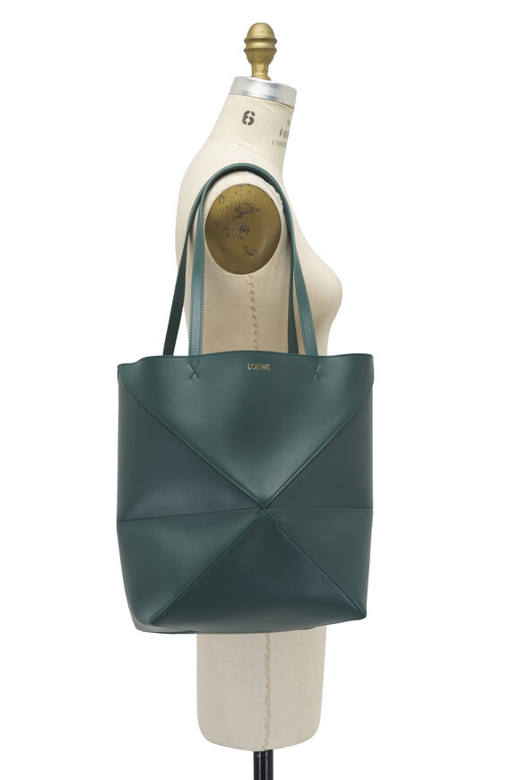 Loewe - Medium Puzzle Vetiver Leather Tote