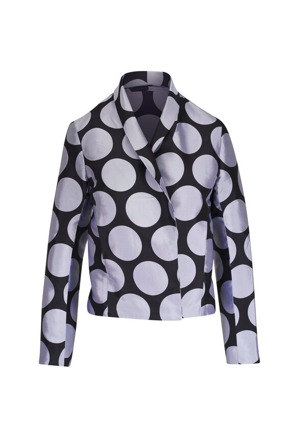 Etro - Metallic Blush & Black Jacquard Jacket | Mitchell Stores