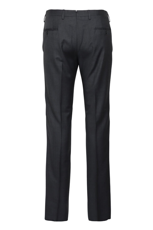 Sartorio Solid Dark Gray Wool Suit - view 5