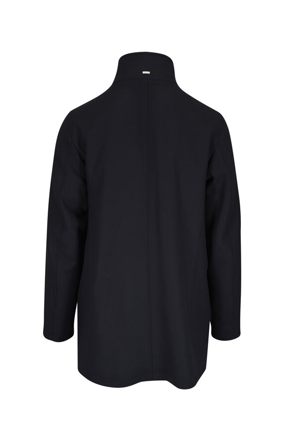Herno Black Wool Padded Overcoat - view 4