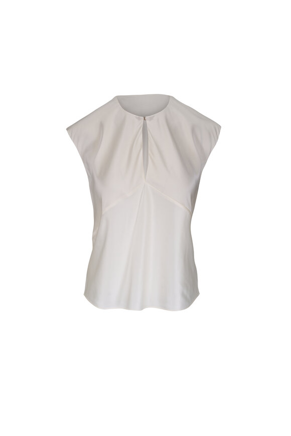 Veronica Beard Sparrow Dove Cap Sleeve Blouse