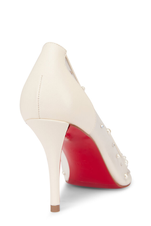 Christian Louboutin Miss Z Degrastrass White Pump, 80mm - view 3