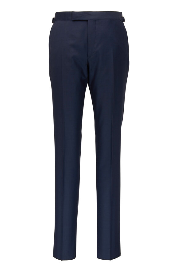 Tom Ford - Navy Sharkskin Wool Suit