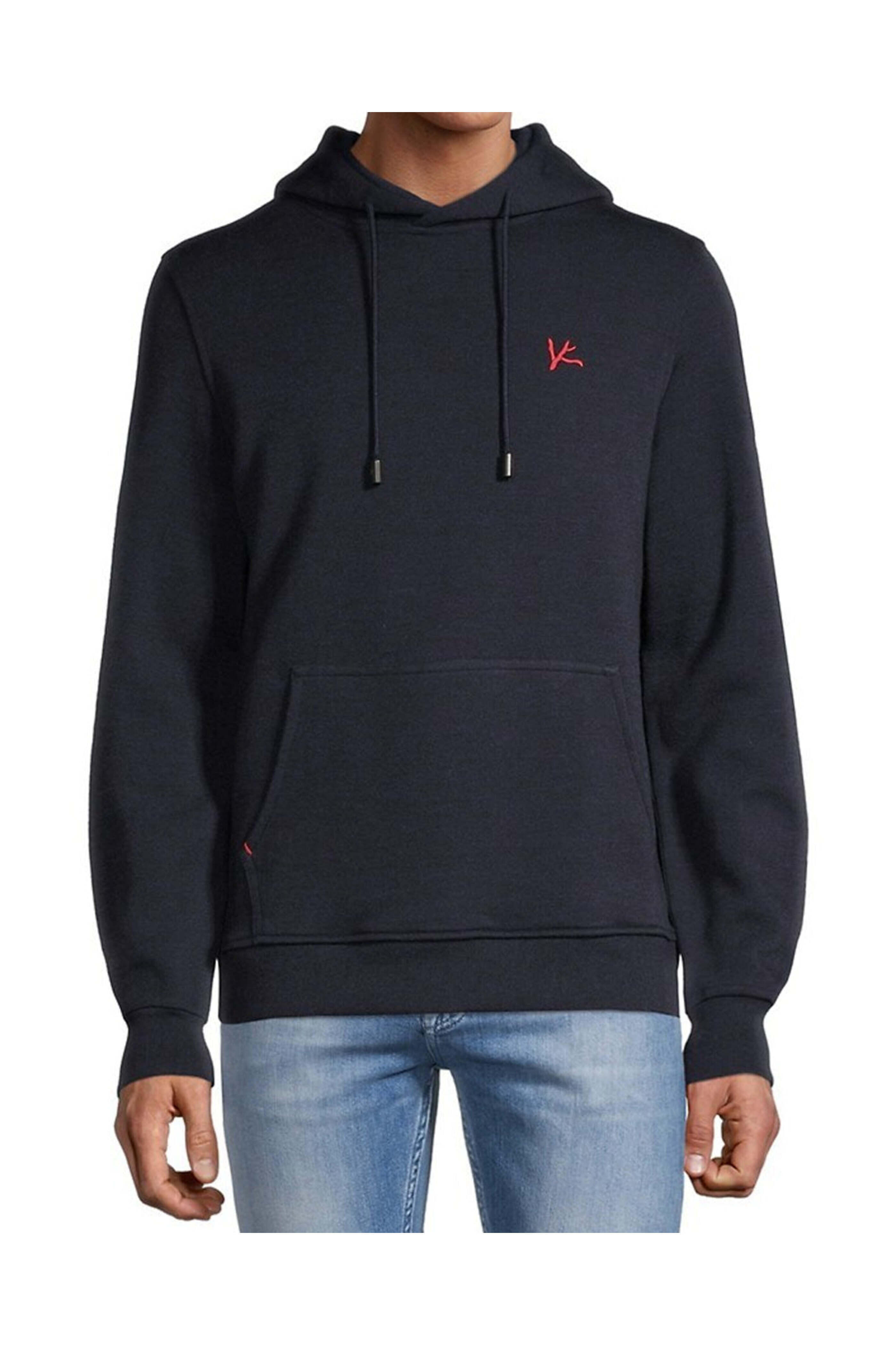 Isaia - Navy Wool Blend Hoodie