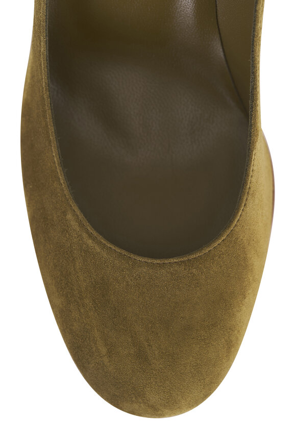 Christian Louboutin Miss Sab Bronze Velour Pump, 85mm - view 4