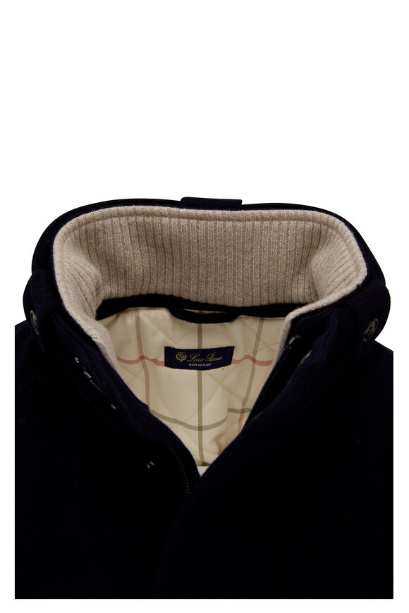 Loro Piana Icer Navy Cashmere Coat - view 5