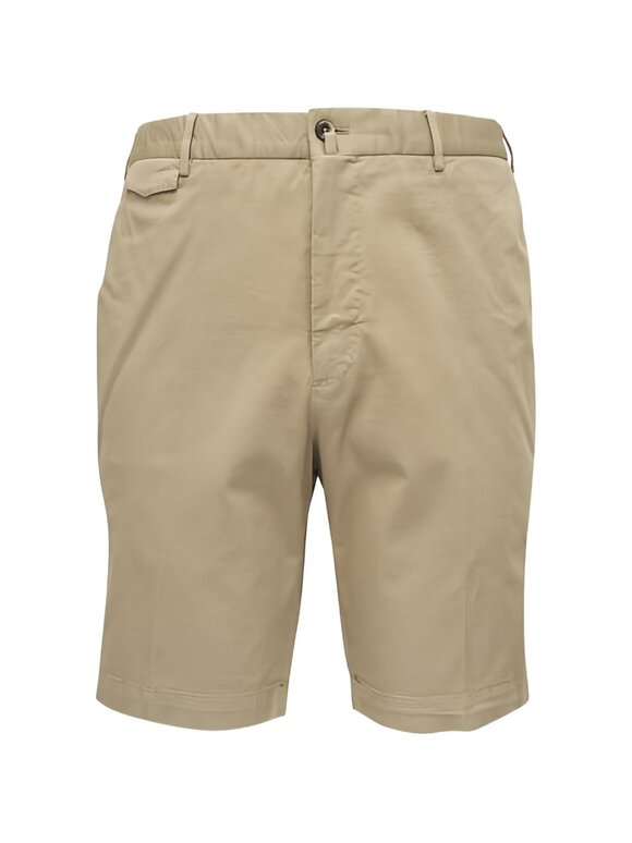 PT Torino Light Khaki Stretch Cotton Shorts - view 5