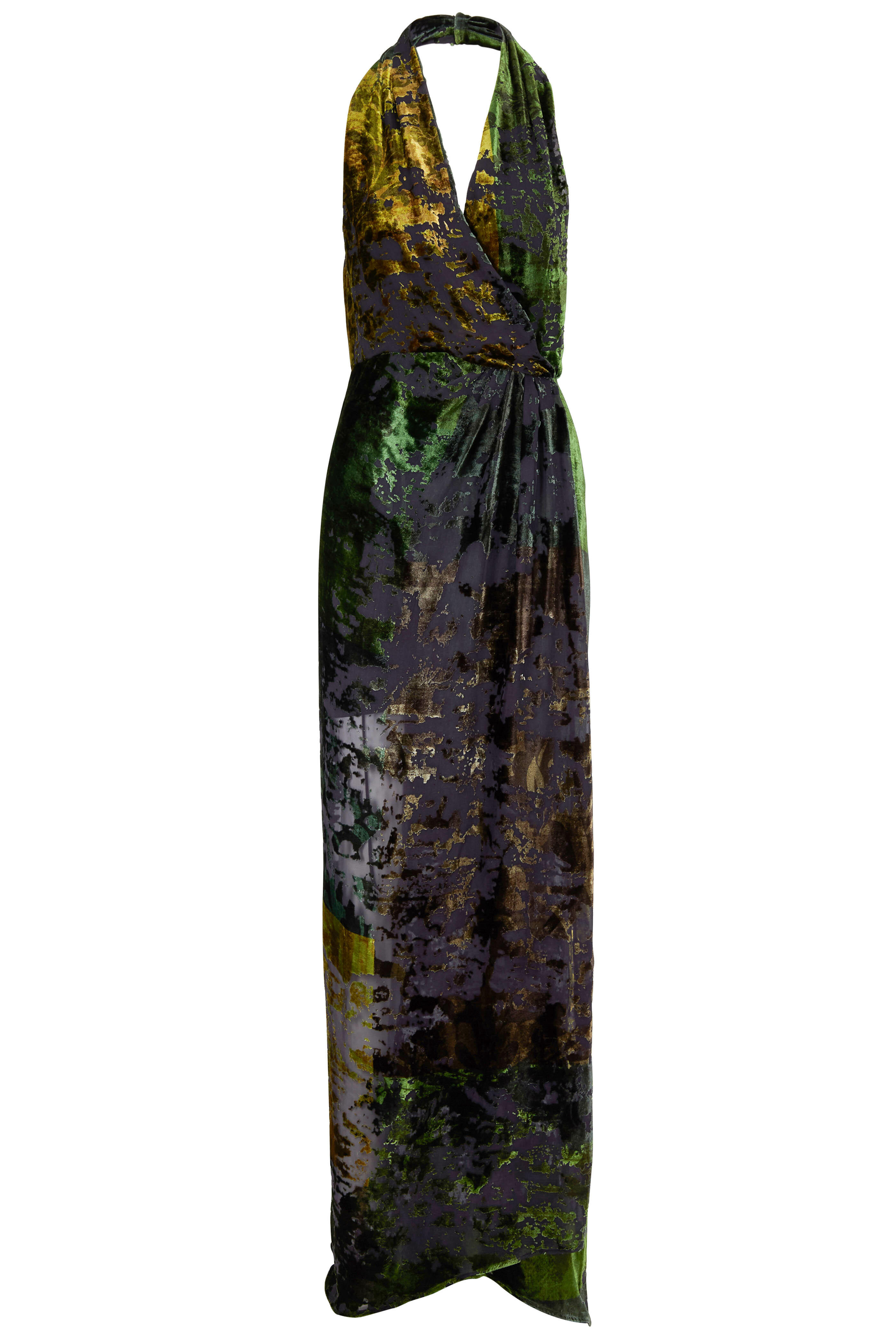 slim fit dress slacks Maya Emerald Halter Neck Velvet Maxi Dress – Maya Deluxe
