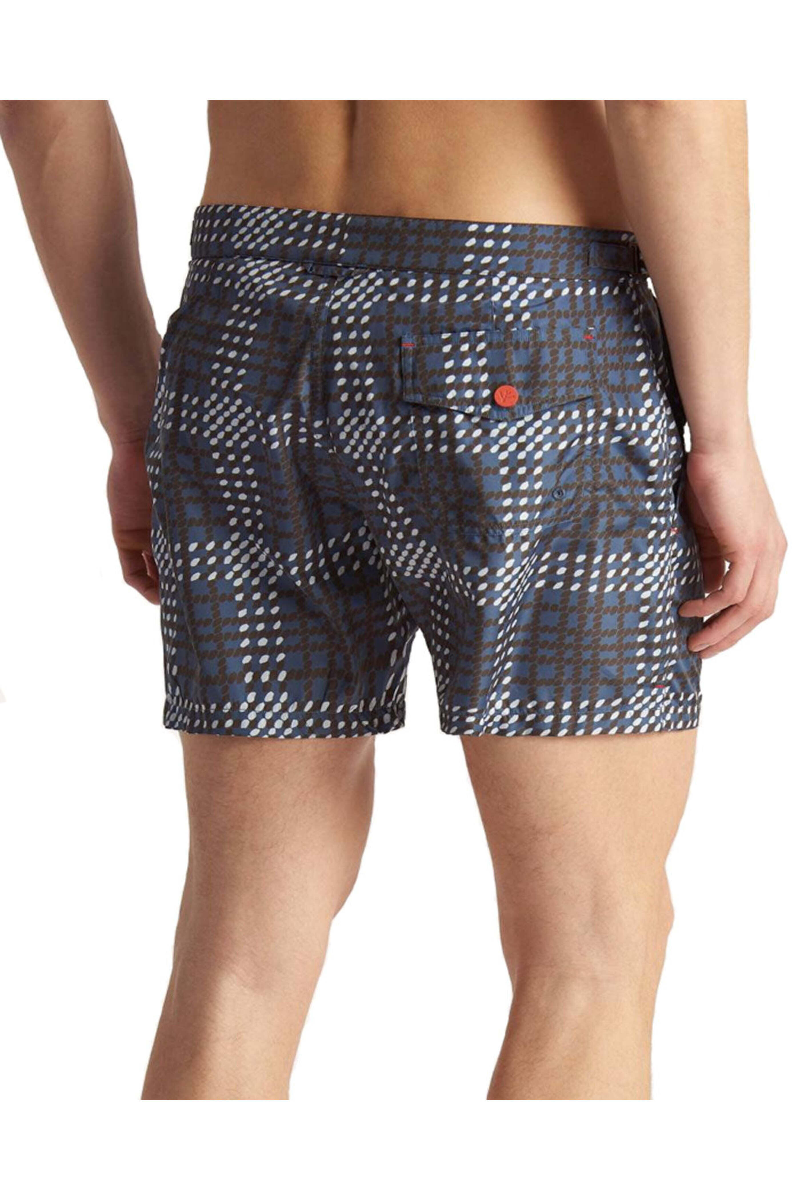 Isaia - Exploded Plaid Swim Shorts