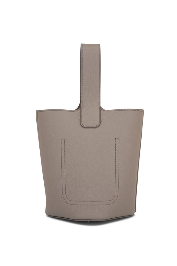 Loewe - Mini Pebble Dark Gray Bucket Bag 