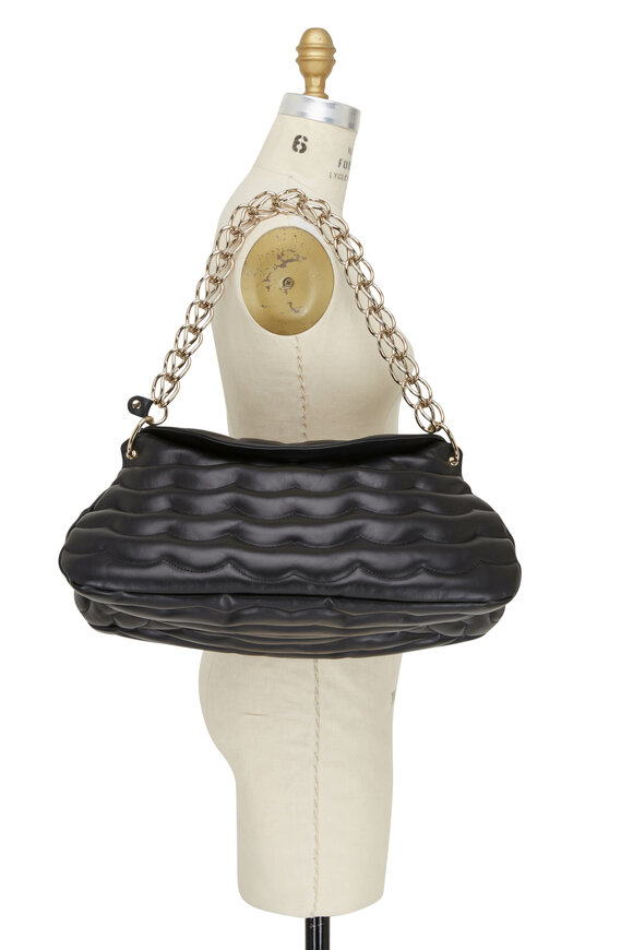 Chloé - Juana Black Medium Quilted Leather Chain Bag