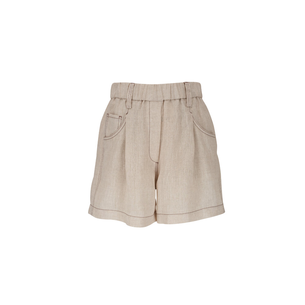 【関税＆送料込み】Brunello Cucinelli Striped Linen Bermuda Brunello Cucinelli Striped Linen Bermuda Shorts | italist