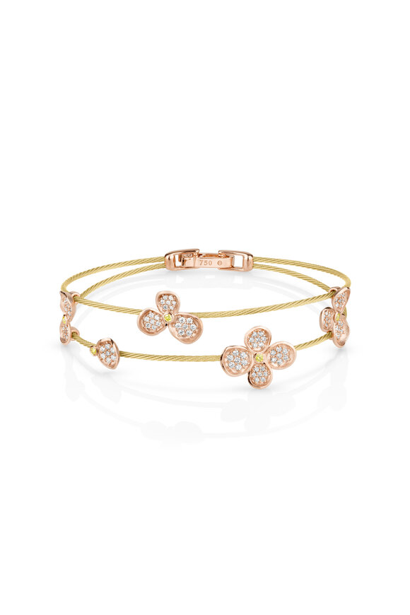 Paul Morelli 18k Gold Forget Me Knot Double Wire Bracelet - view 1