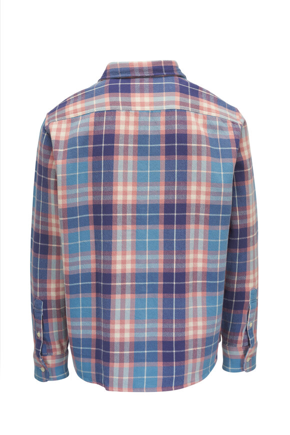 Faherty Brand - Surf Bristol Blue Plaid Flannel Shirt