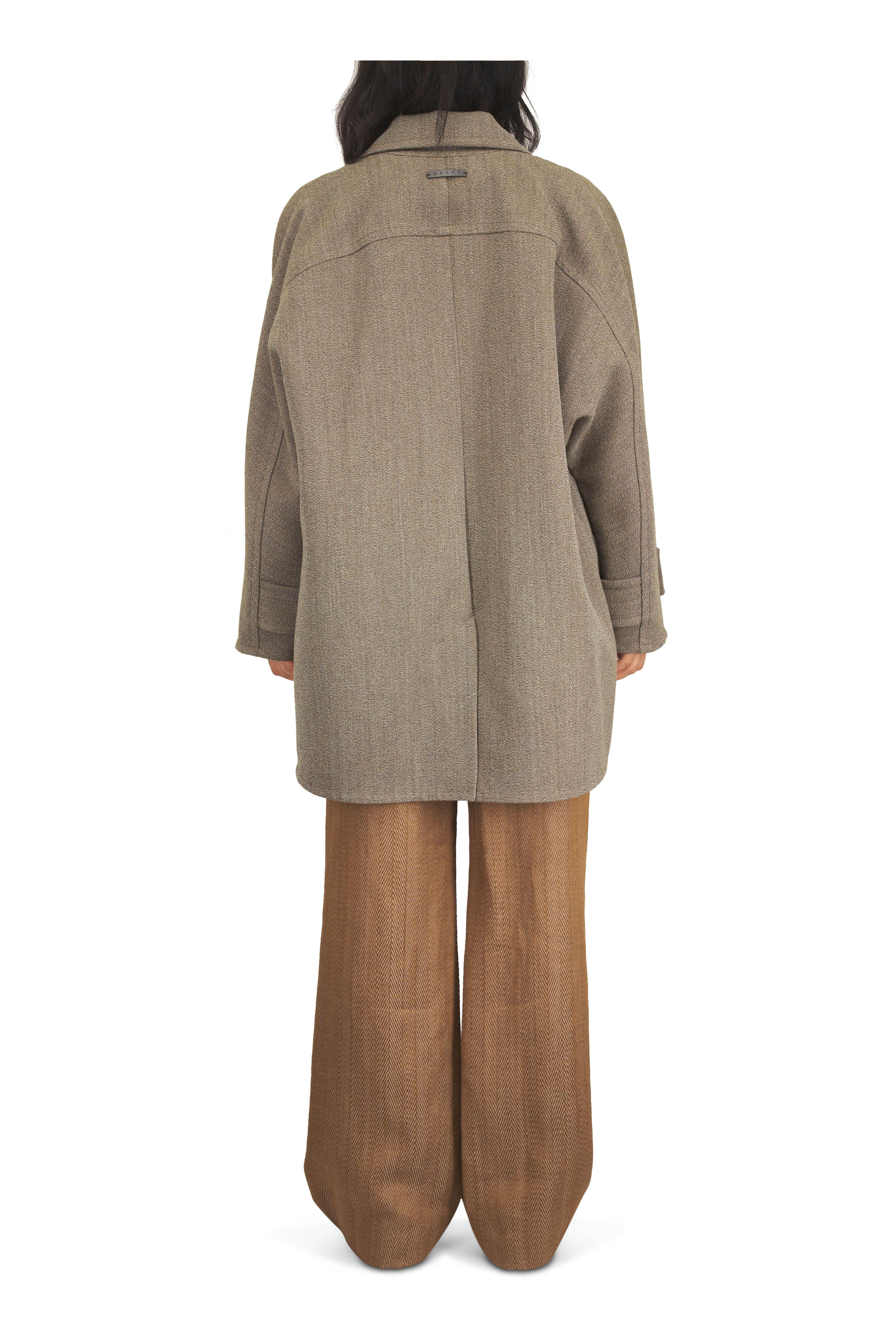 Marni - Taupe Oversized Double Breasted Coat - view 4