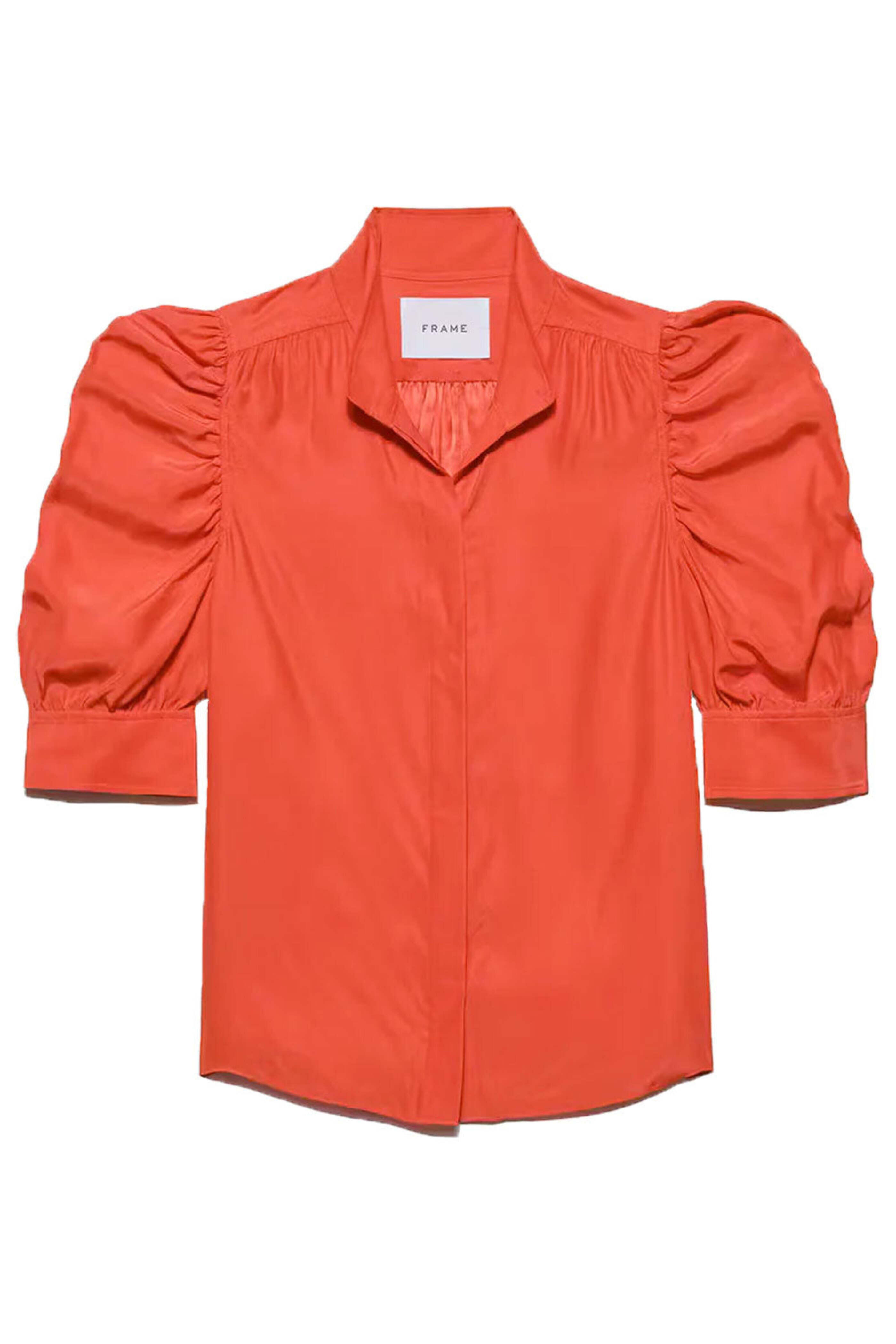 Frame - Red Orange Gillian Top