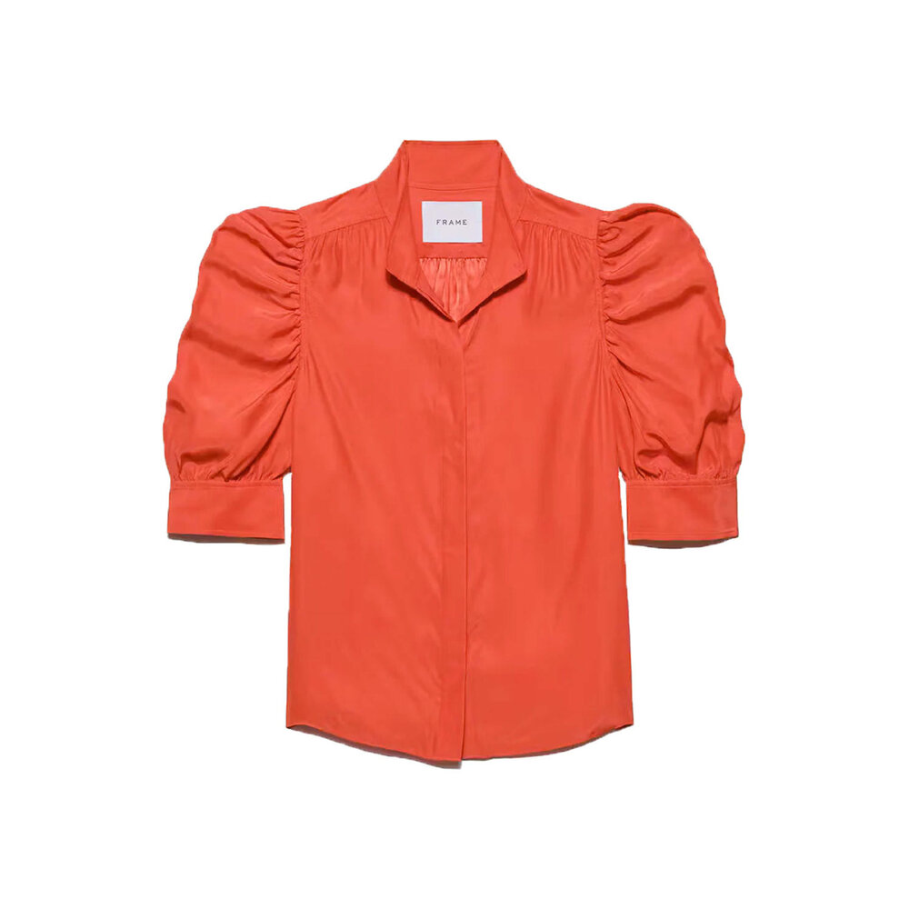 Frame - Red Orange Gillian Top | Mitchell Stores