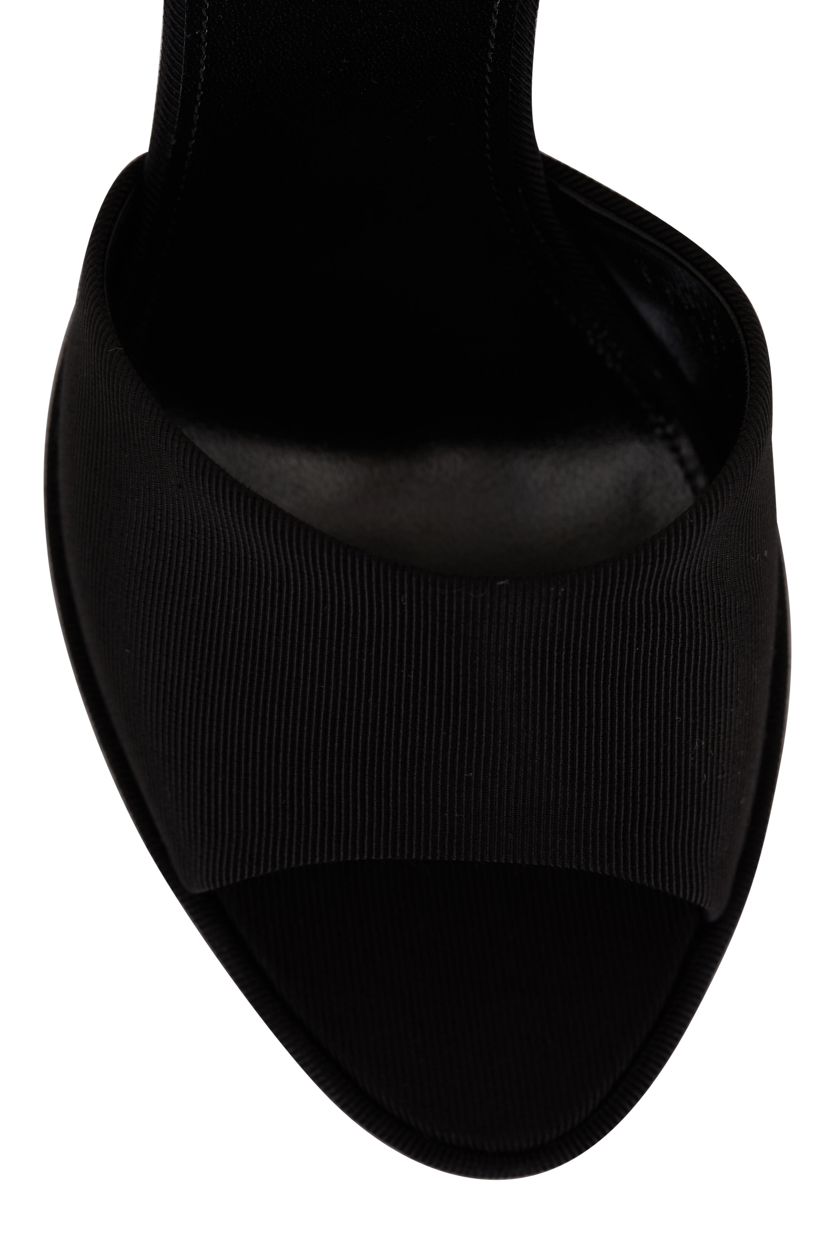 Saint Laurent - Penelope Black Grosgrain Platform Sandal