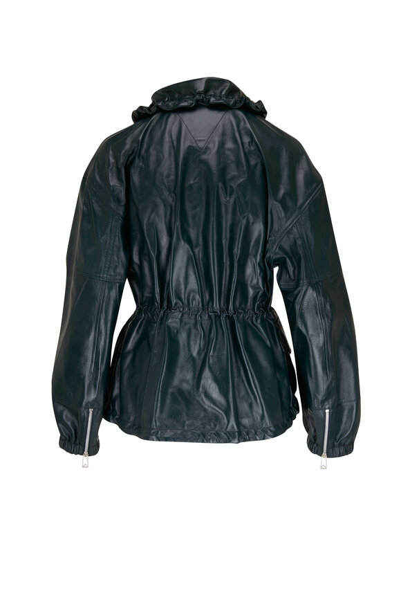 Bottega Veneta - Inkwell Shiny Leather Drawcord Jacket