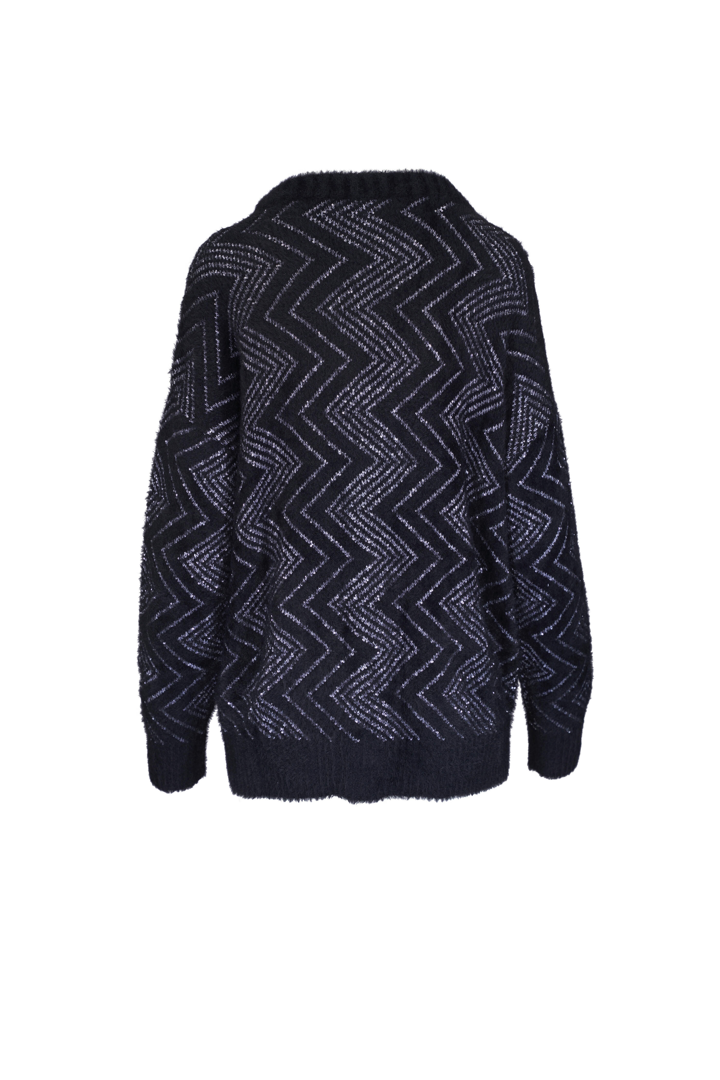 vintage MISSONI SPORT zig-zag pattern knit sweater with