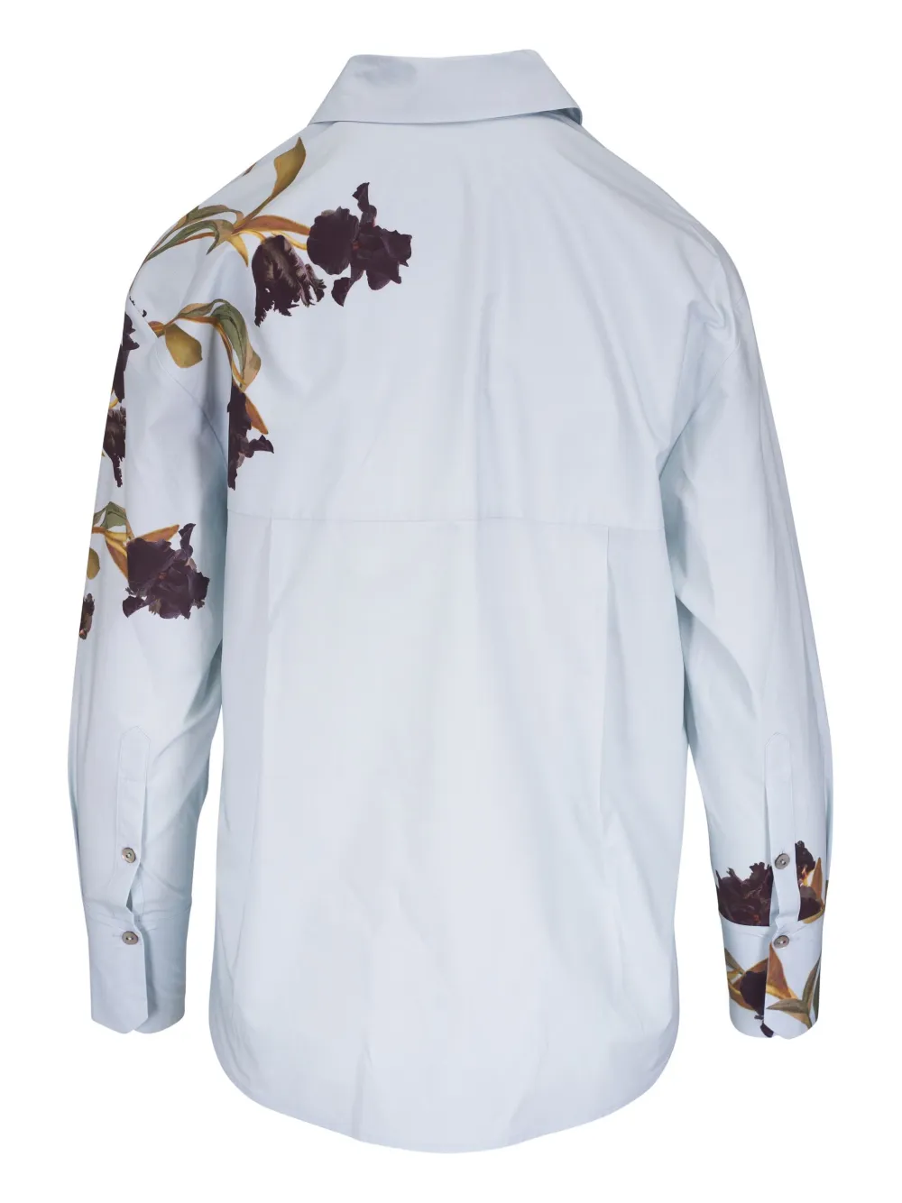 Vince - Salt Glass Placed Iris Cotton Button Down Shirt