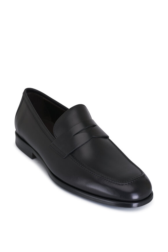 To Boot New York Ronny Black Leather Penny Loafer