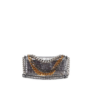 TOM FORD Triple Chain Small Embellished Metallic Leather Shoulder Bag