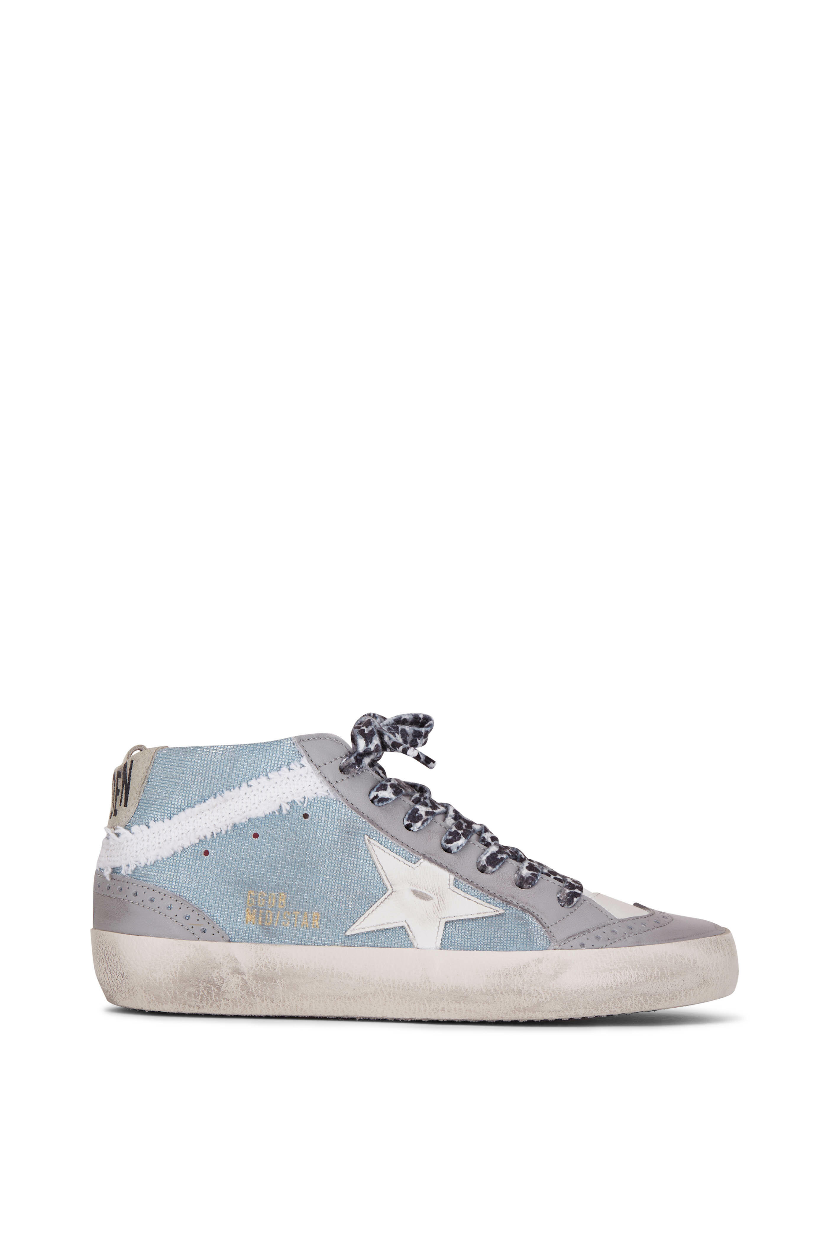 Golden Goose - Midstar Light Blue Glitter & White Sneaker