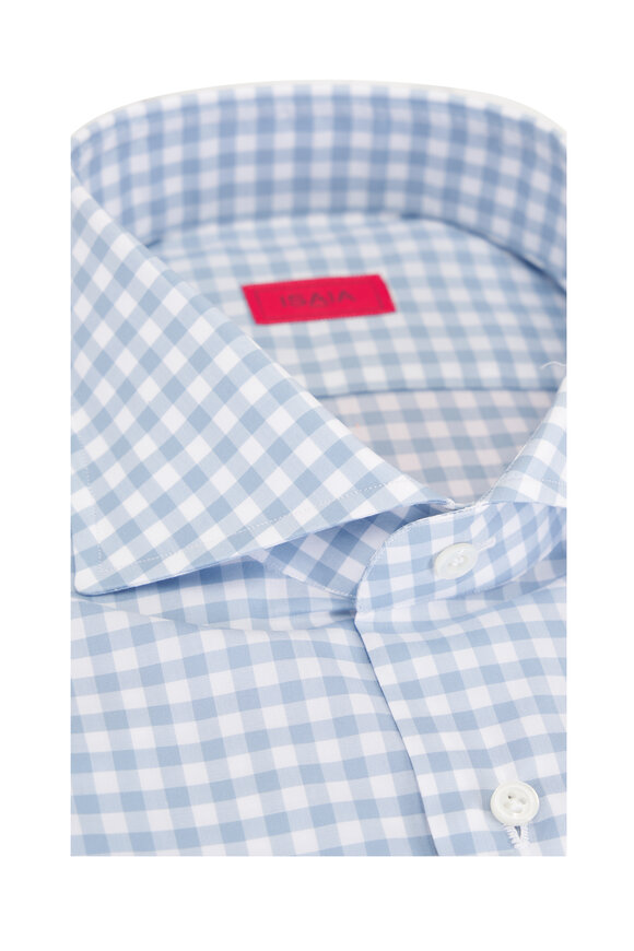 Isaia Ocean White Check Cotton Sport Shirt - view 3