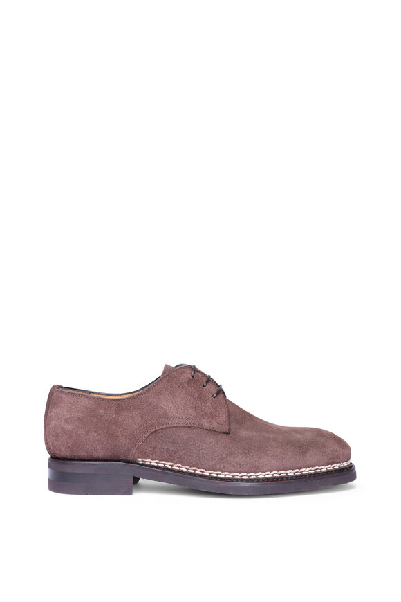 Bontoni Grain Dark Chocolate Suede Derby - view 2