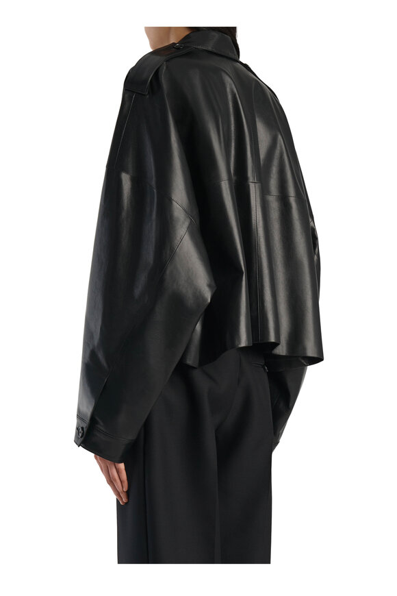 Khaite Bodine Black Leather Top - view 3