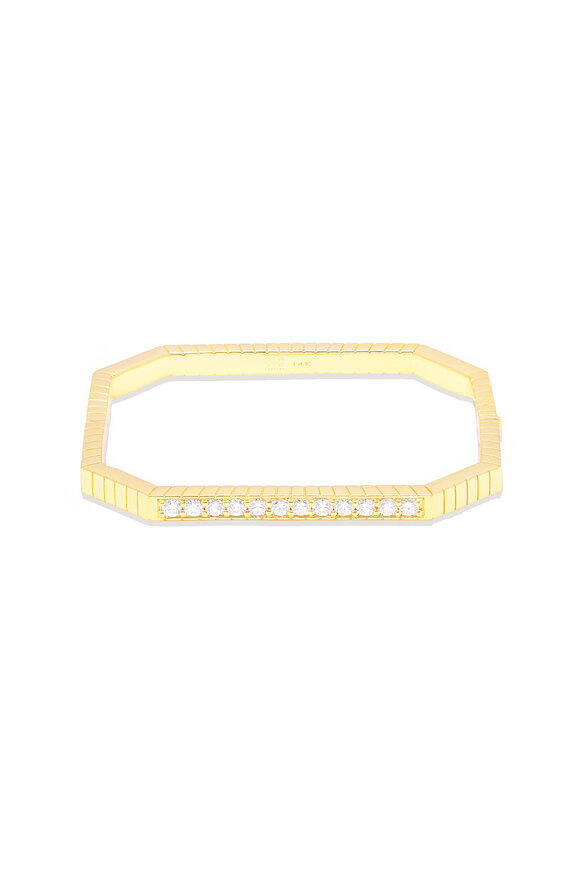 Campbell + Charlotte Spark Octagon Diamond Bangle Bracelet