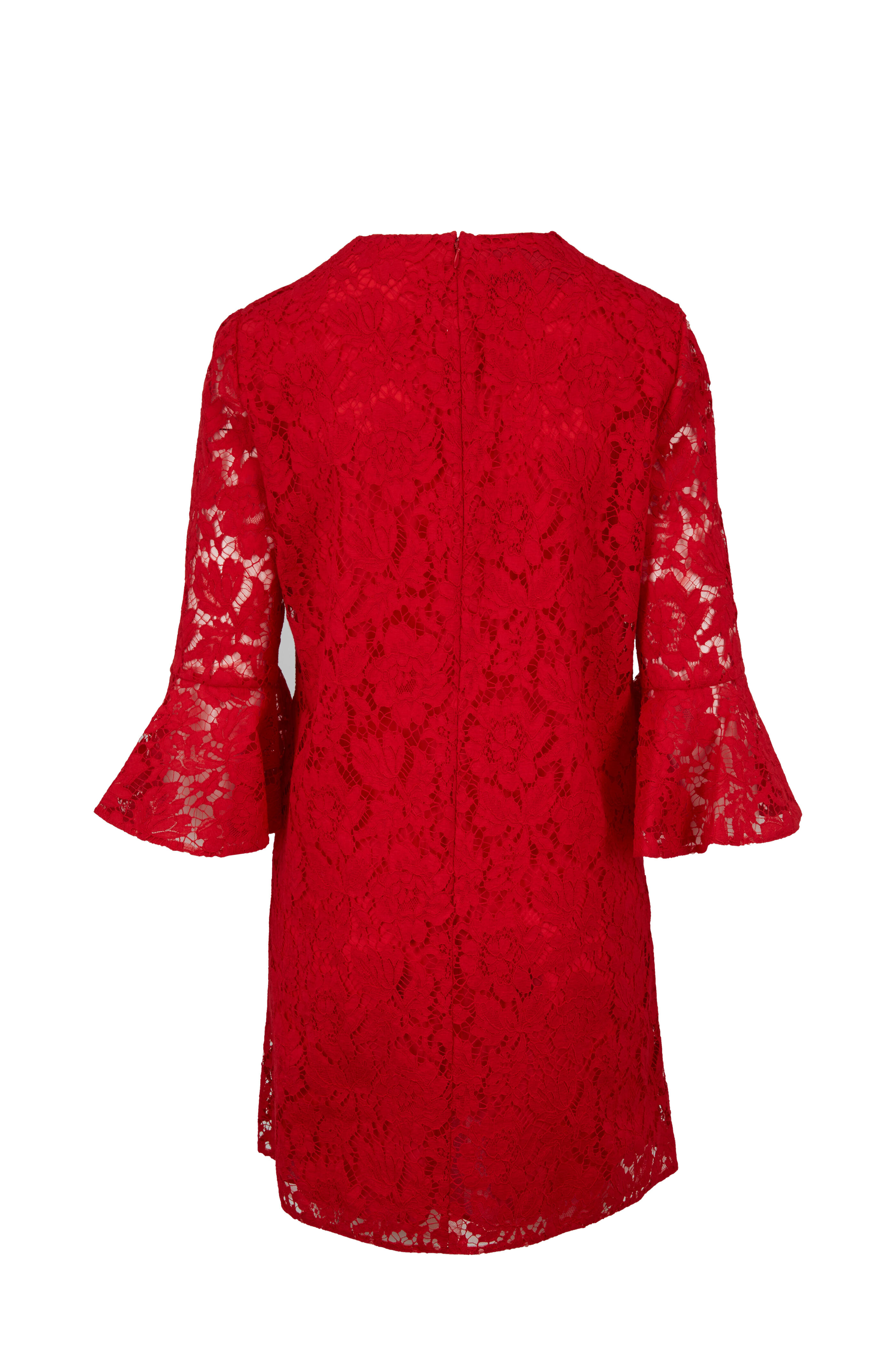 Valentino - Lace Sleeve Dress | Mitchell Stores