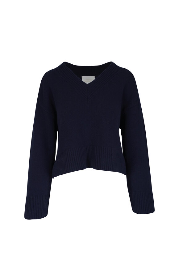 Citizens of Humanity Gazette Puzzle Navy Blue Wool & Cashmere Sweater