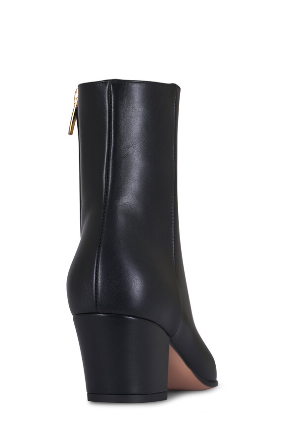 Gianvito Rossi Keinna Black Leather Zip Bootie, 55mm - view 3